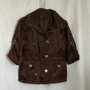 Stunning Anne Klein Women's Dark Brown Utility Jacket Medium
